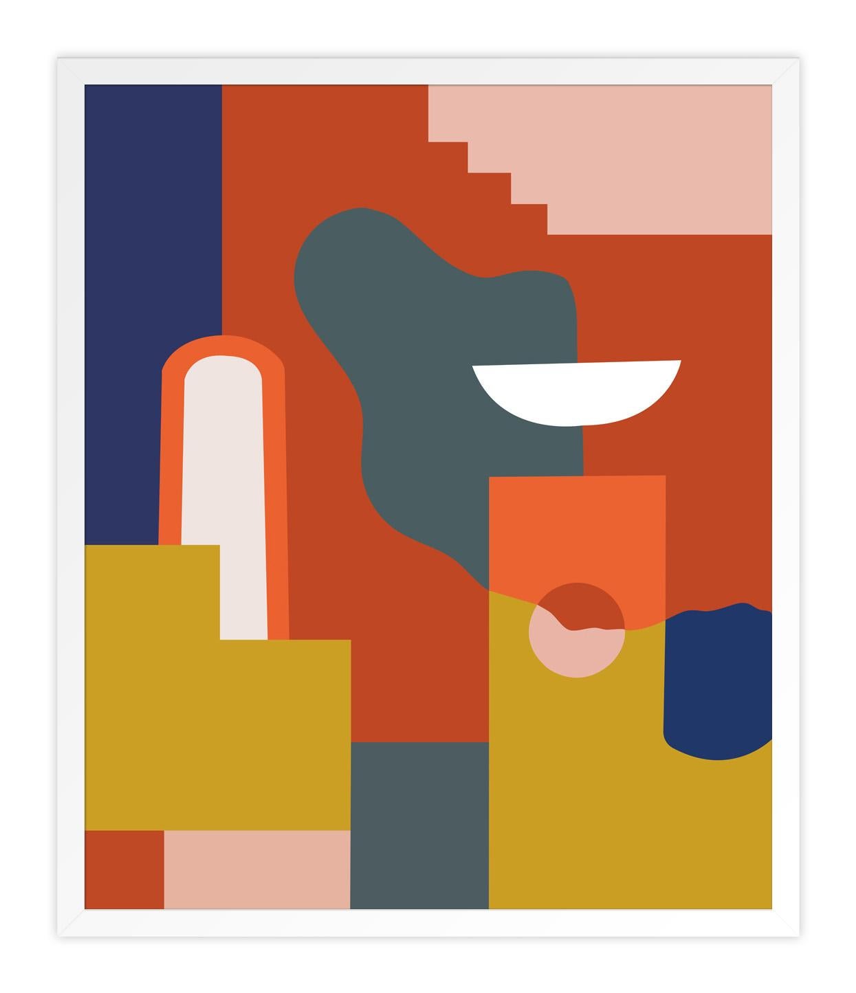 Abstract II - Orange Abstract Print by Clara Masiá
