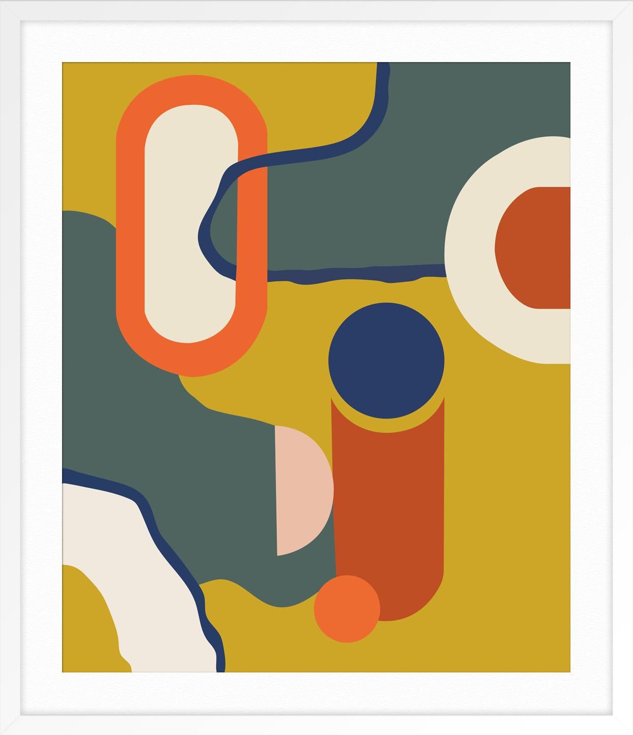 Abstract III - Orange Abstract Print by Clara Masiá