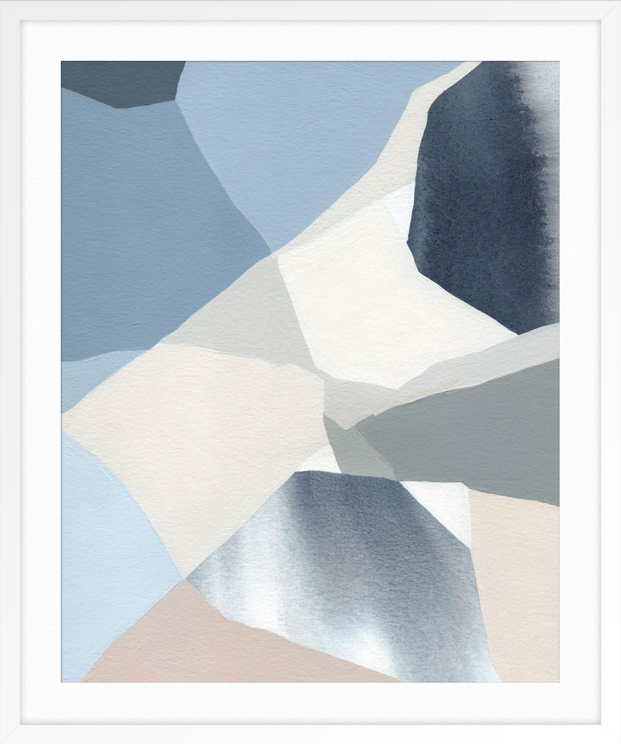 Shore - Gray Abstract Print by Lesley Anderson