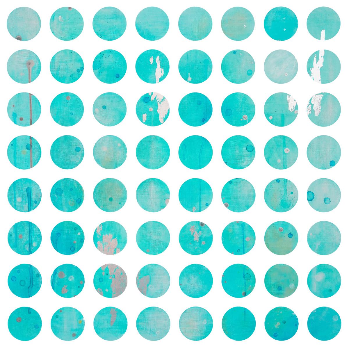 Hana Moore Abstract Print - Eight by Eight Aqua