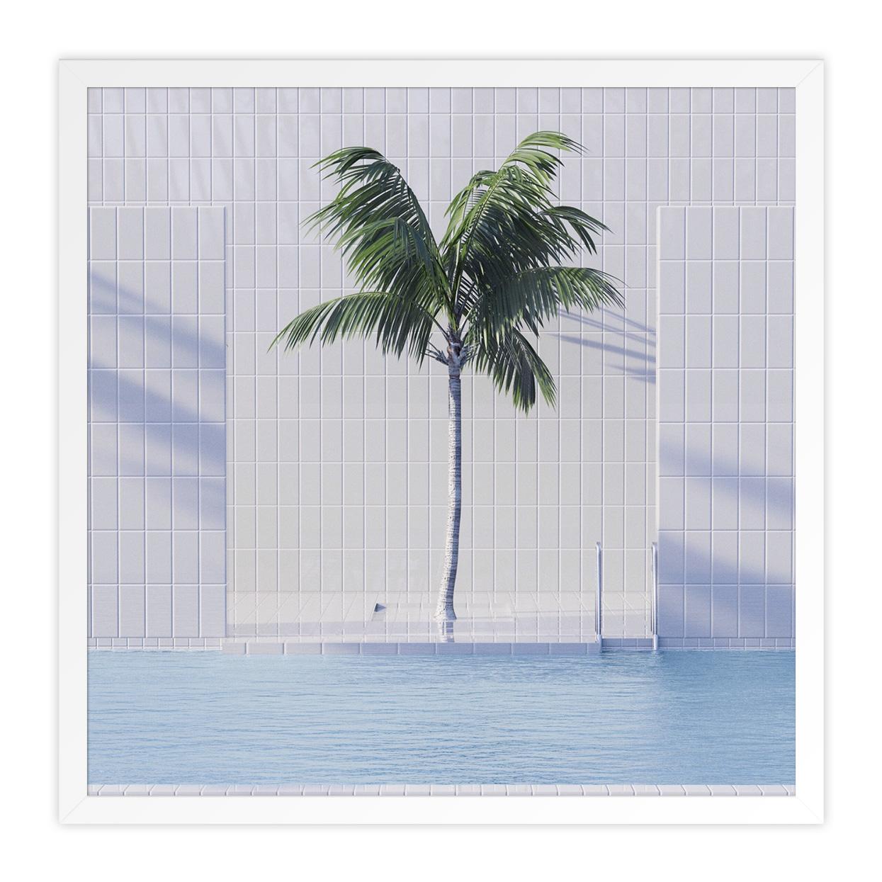 Einzelne Palme 3 (Grau), Landscape Photograph, von Samuel Escobar