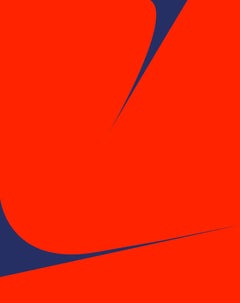 Untitled (Red on Blue 1)