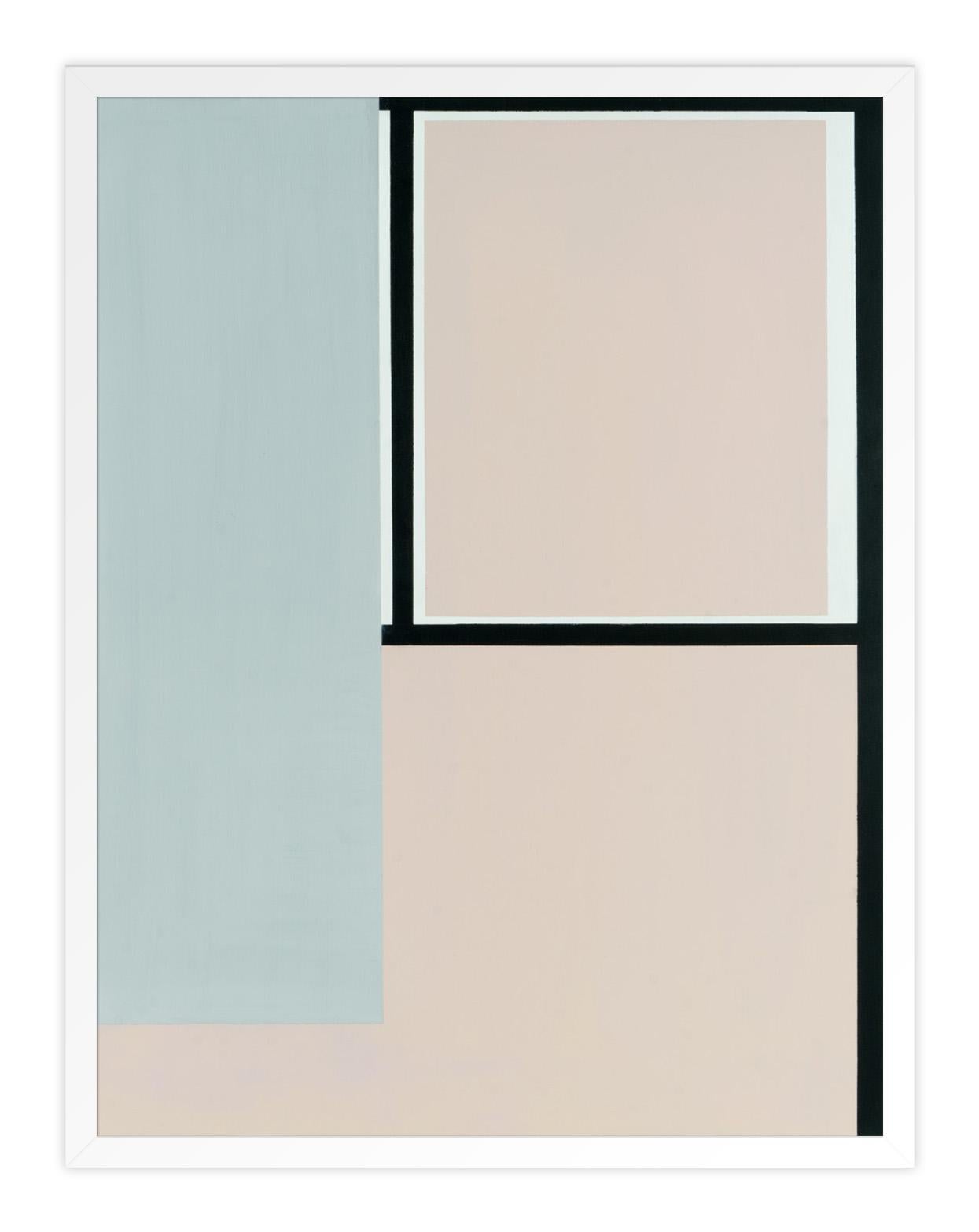 Fenster (Grau), Abstract Print, von Ioannis Lassithiotakis 