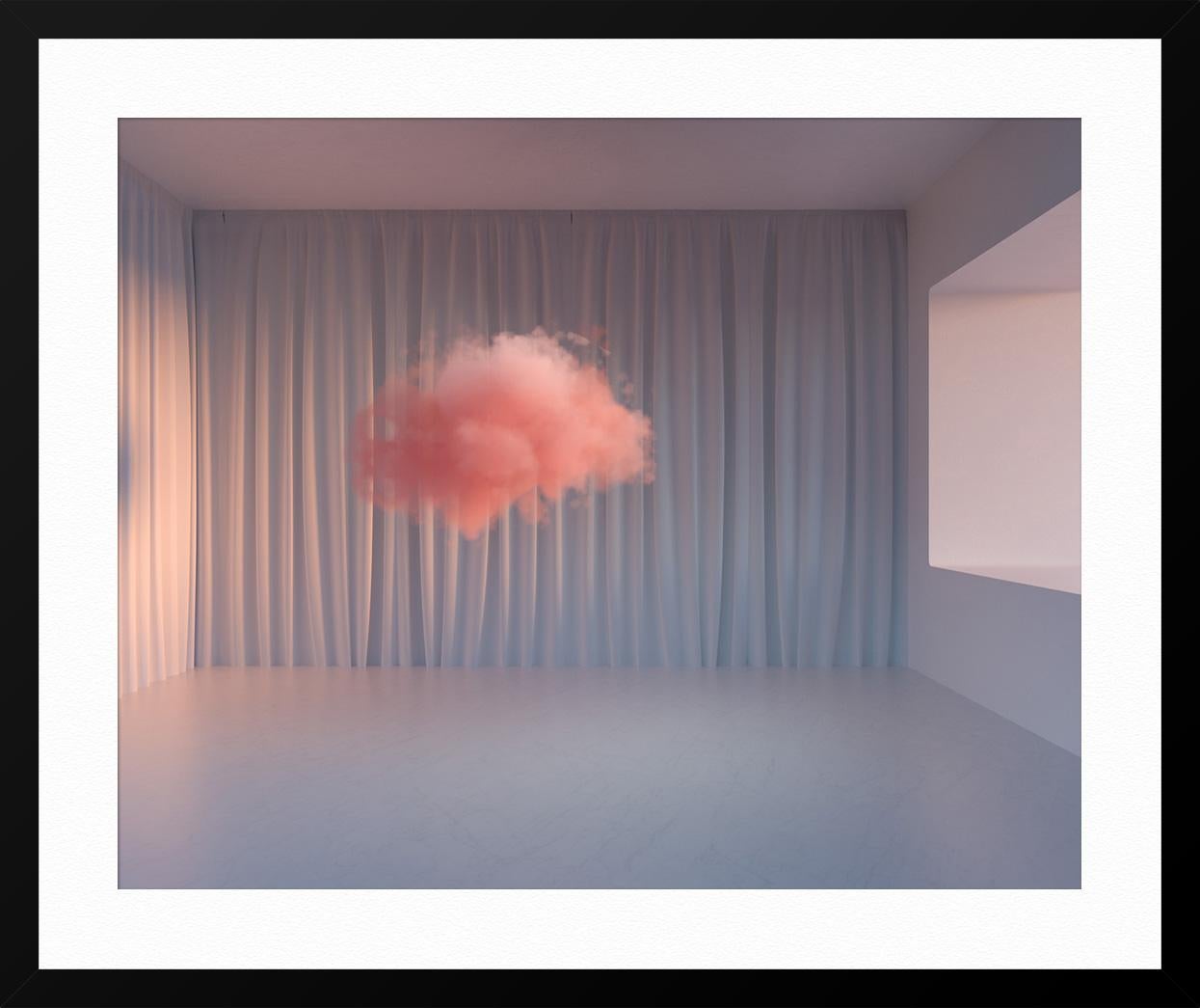 Pink Cloud - Gray Abstract Photograph by Minjin-Mijoo