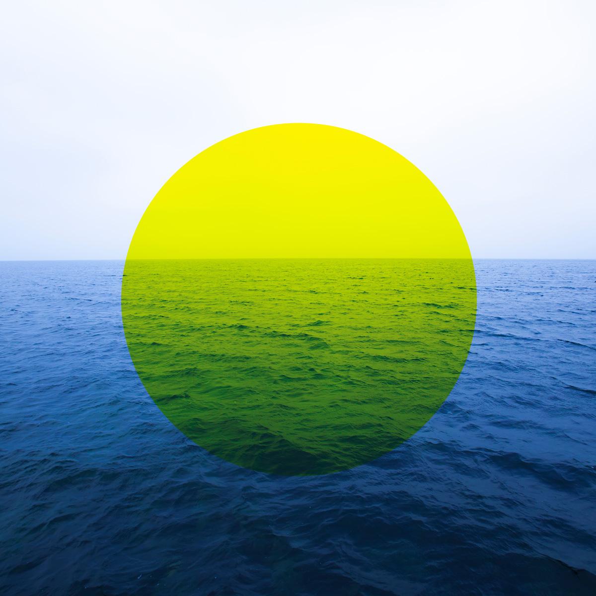 Igor Vitomirov Color Photograph - Yellow Circle and Sea