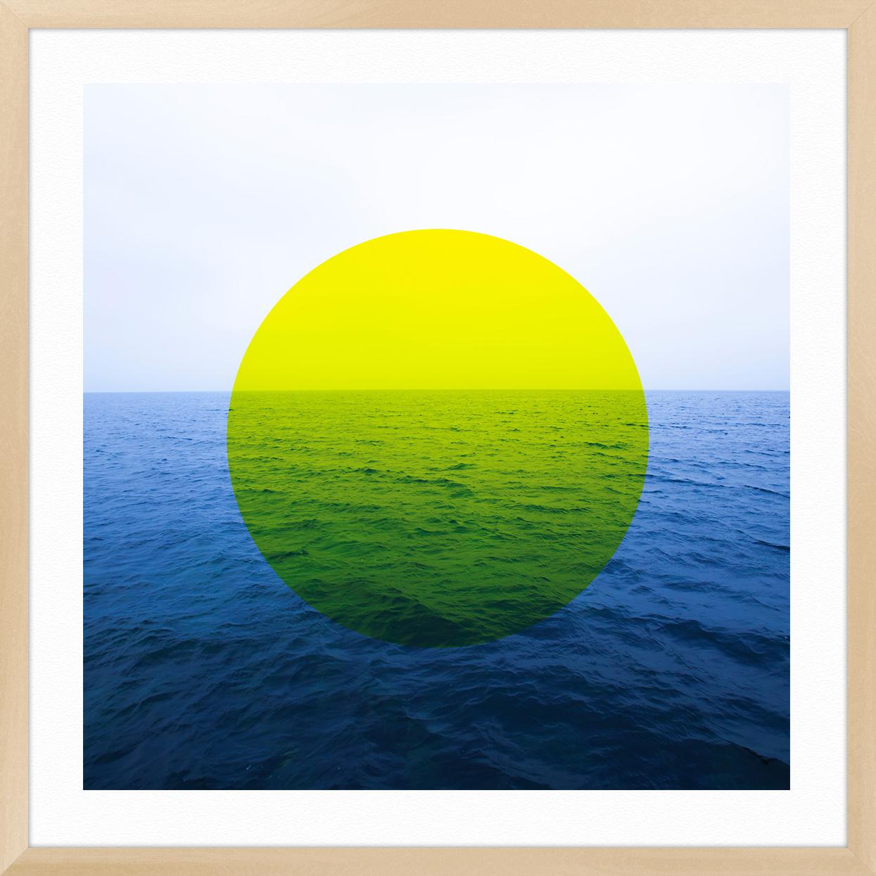 Yellow Circle and Sea - Blue Color Photograph by Igor Vitomirov