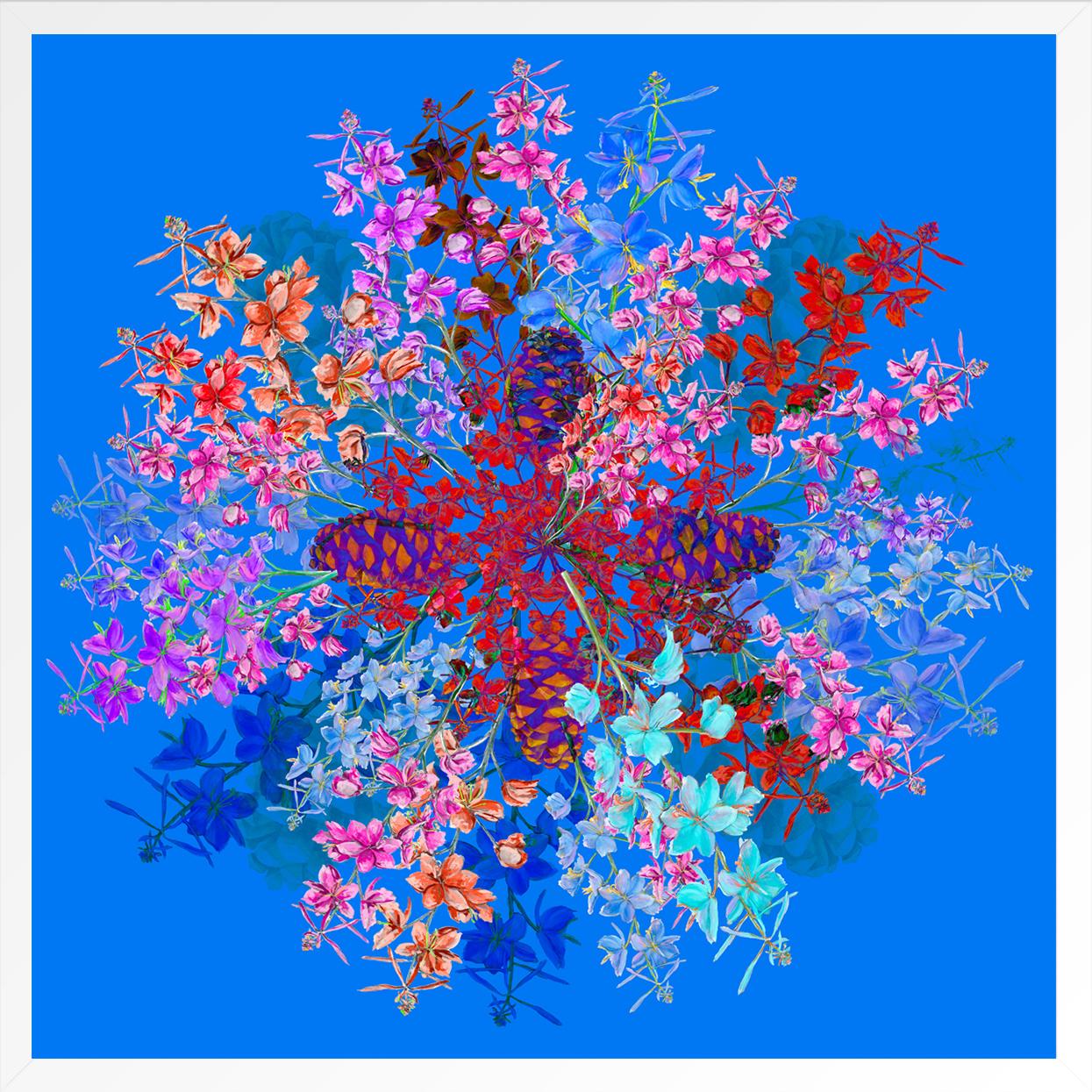 LOOK UP Fireweed - Blue Landscape Print by ET Projects: Elizabeth Turk