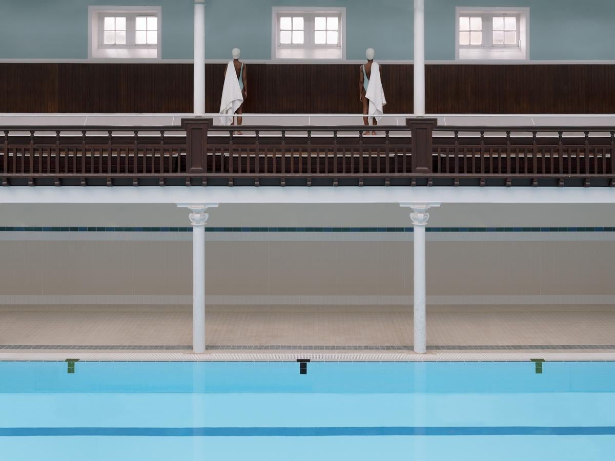 Soo Burnell Color Photograph - Swimmers in the Gallery Portobello