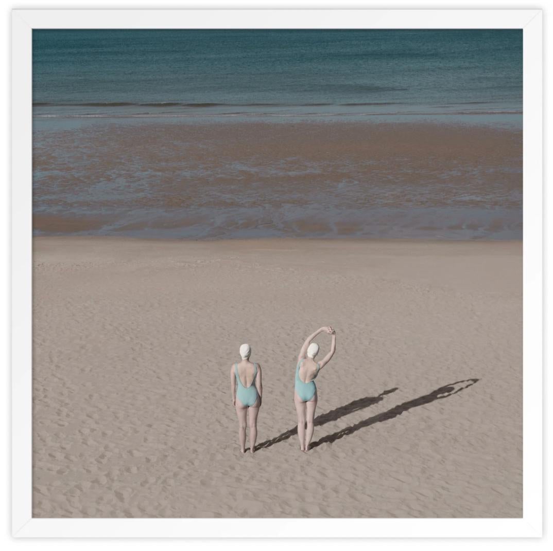 Sundays at the Beach - Gray Figurative Photograph by Soo Burnell