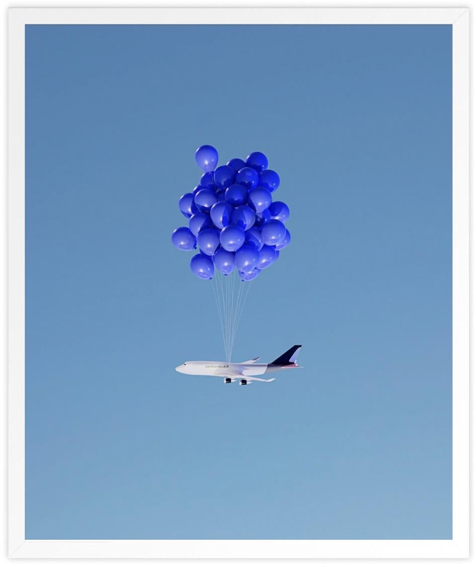 Balloon Flight 1 - Blue Color Photograph by Saint Vines