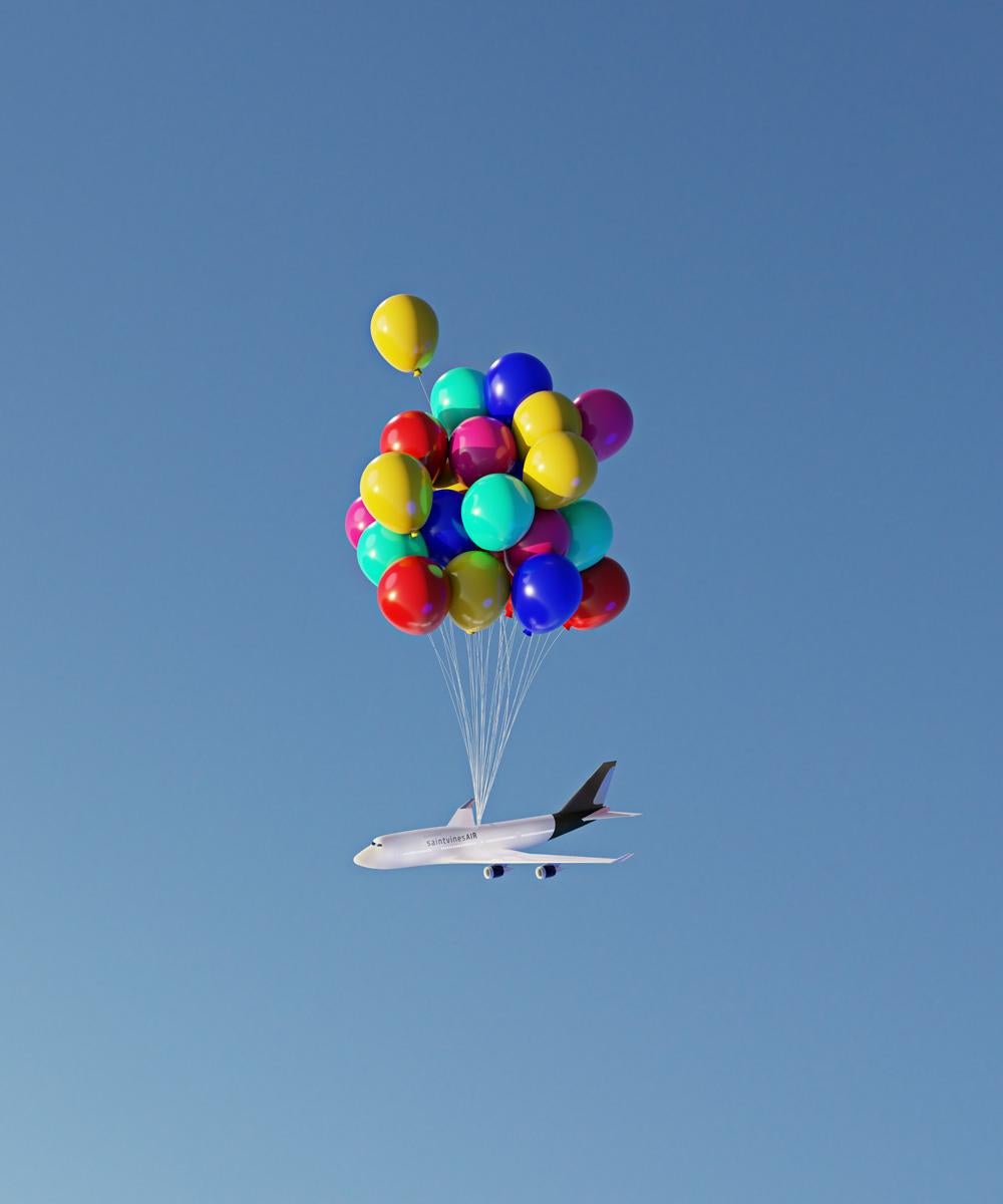 Color Photograph Saint Vines - Balloon Flight 3