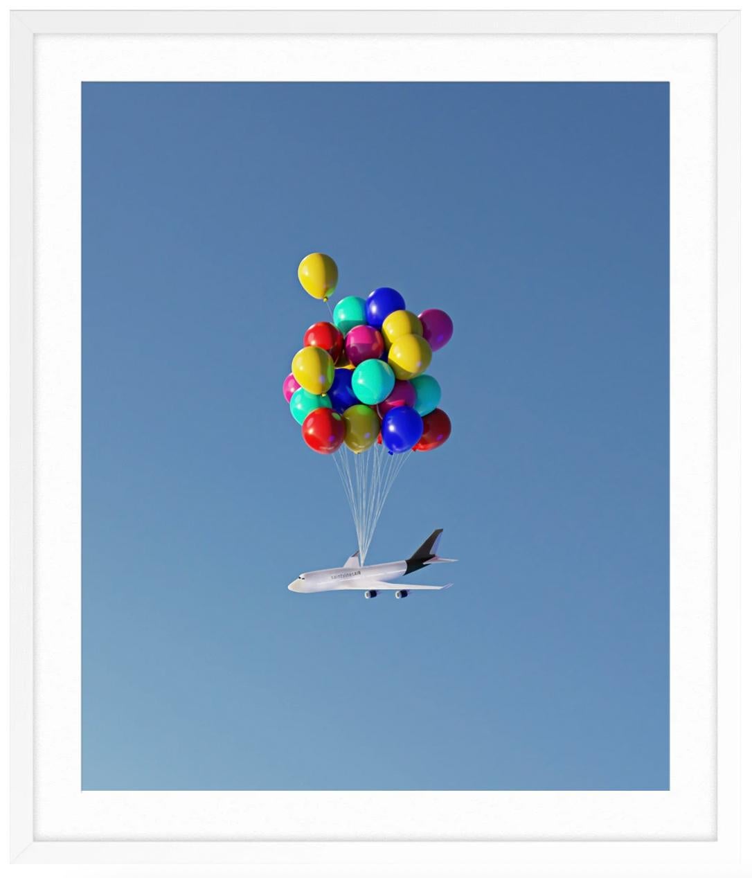 Ballonflugzeug 3 (Blau), Color Photograph, von Saint Vines