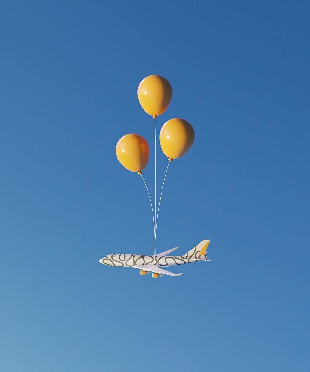 Color Photograph Saint Vines - Vol en ballon 4