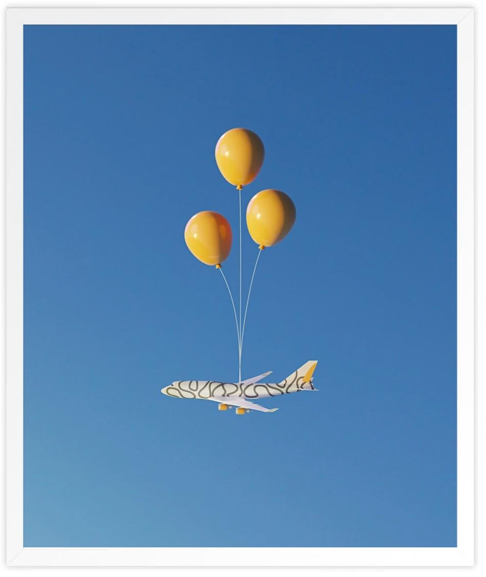 Balloon Flight 4 - Blue Color Photograph by Saint Vines