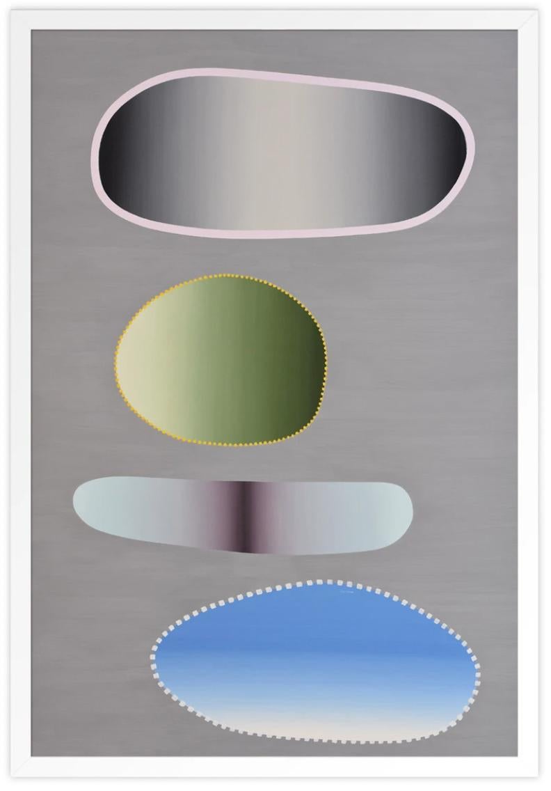 HONES 2 - Gray Abstract Print by Gabi Mitterer