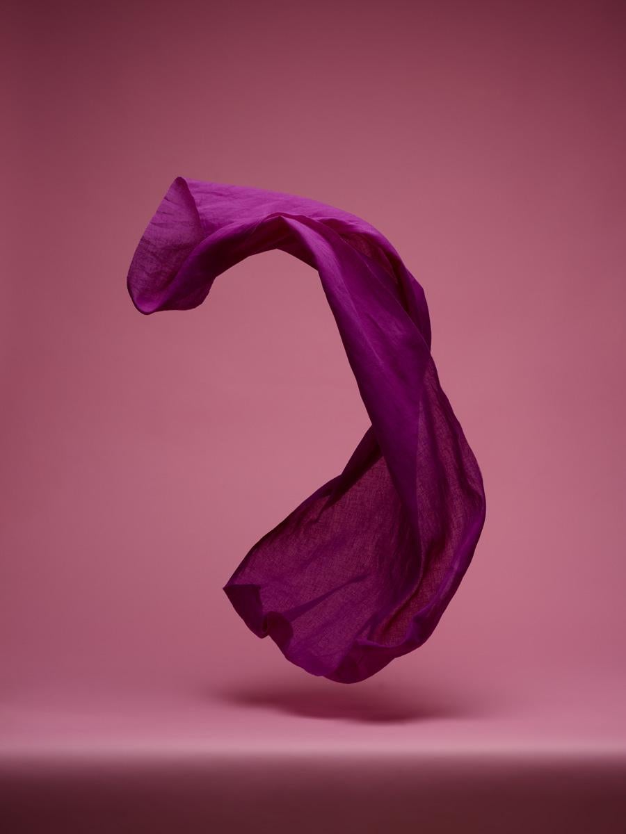 Neal Grundy Still-Life Photograph - Dancing Fabric, Pink