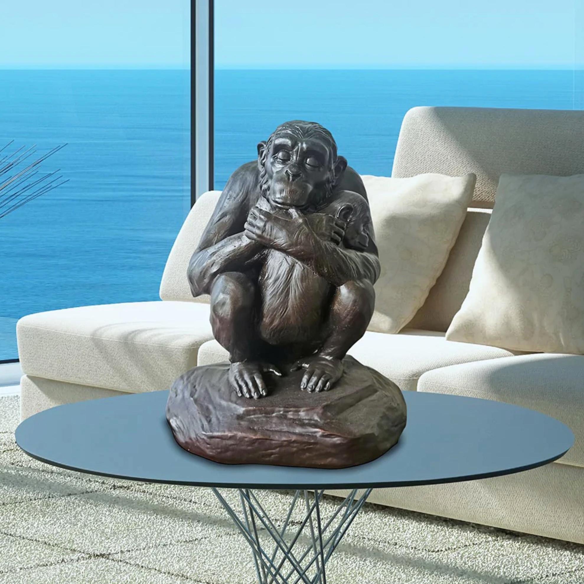 chimp statue