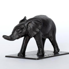 Authentic Bronze Orphan Jotto Elephant Sculpture by Gillie and Marc