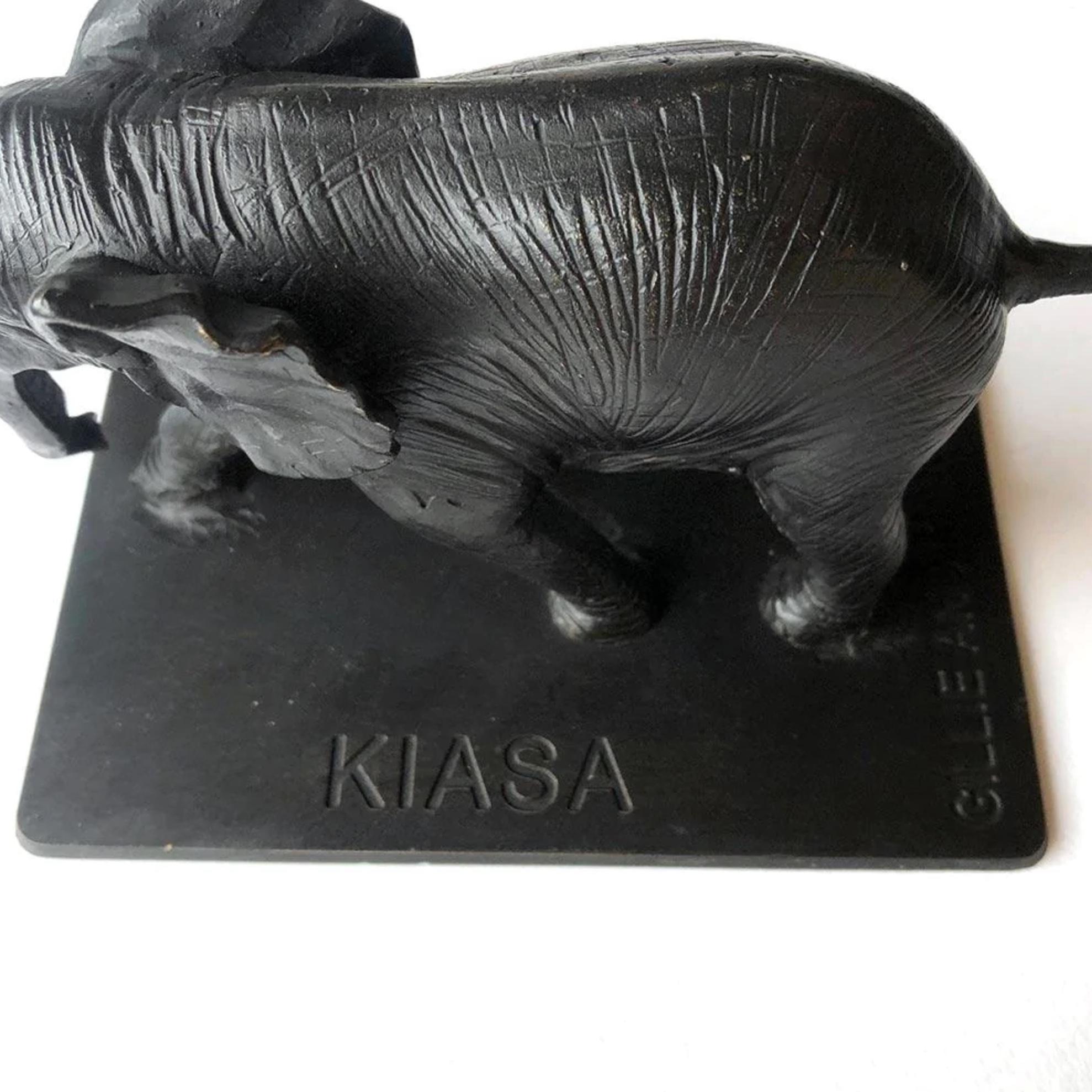 Authentic Bronze Orphan Kiasa Elephant Sculpture by Gillie and Marc For Sale 6