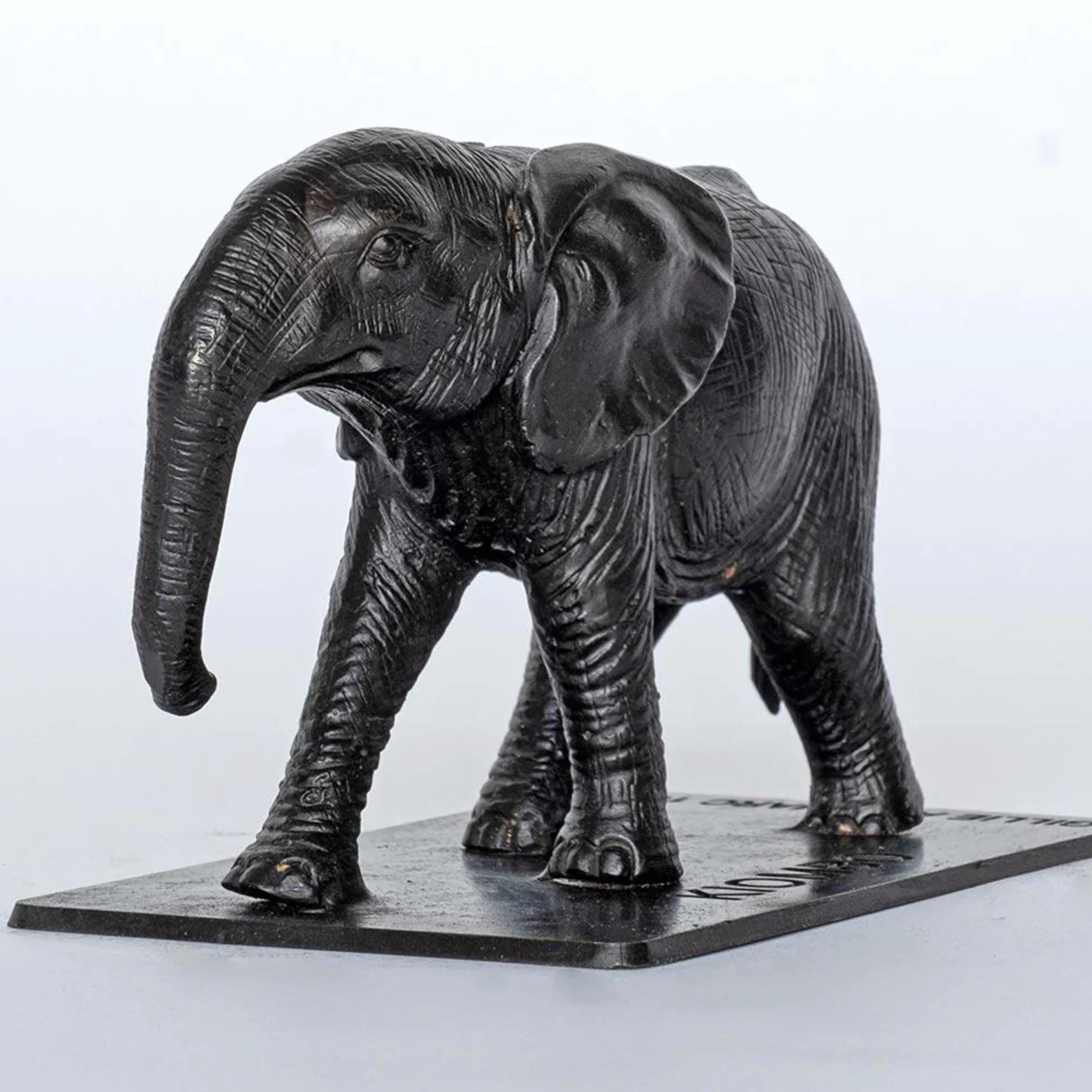 Authentic Bronze Orphan Kiombo Elephant Sculpture by Gillie and Marc - Art by Gillie and Marc Schattner