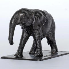 Authentic Bronze Orphan Kiombo Elephant Sculpture by Gillie and Marc