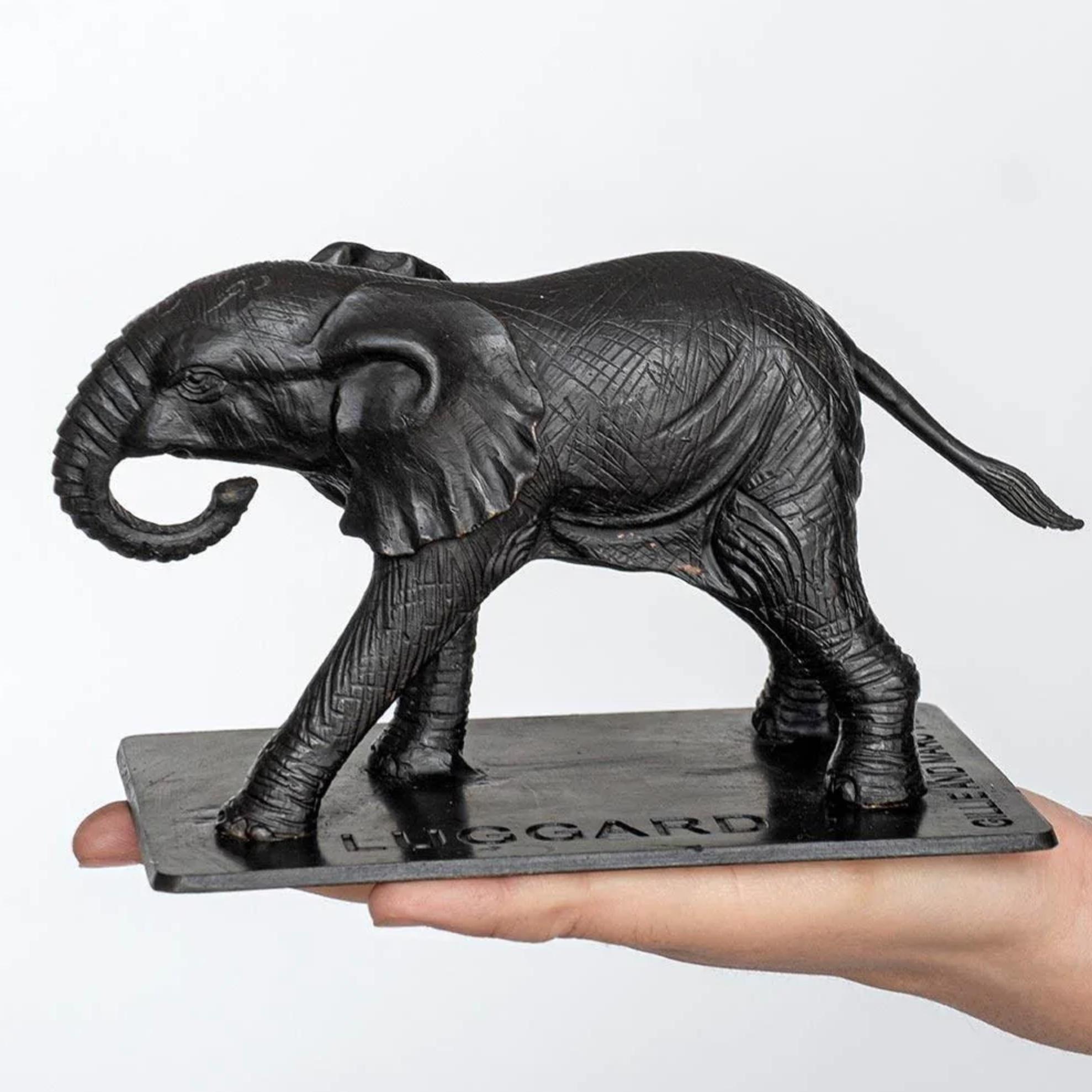 Gillie and Marc Schattner Figurative Sculpture - Authentic Bronze Orphan Luggard Elephant Sculpture by Gillie and Marc