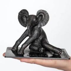 Authentic Bronze Orphan Malkia Elephant Sculpture by Gillie and Marc