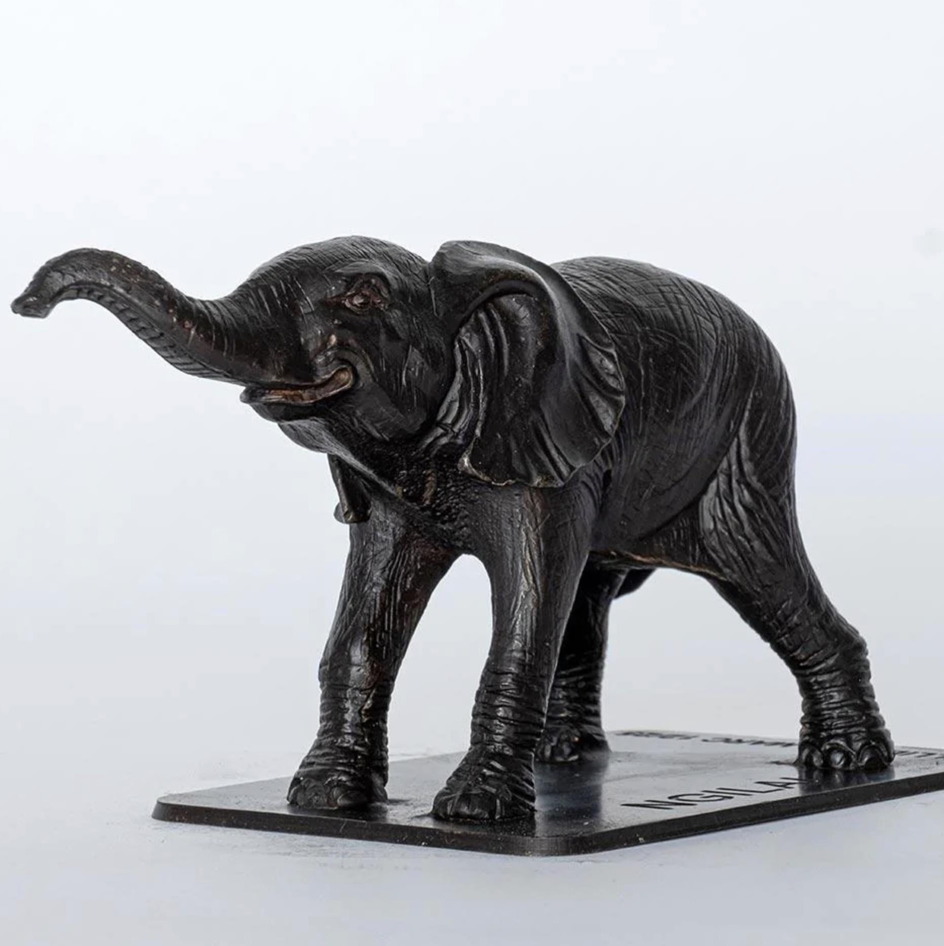 Authentic Bronze Orphan Ngilai Elephant Sculpture by Gillie and Marc For Sale 2