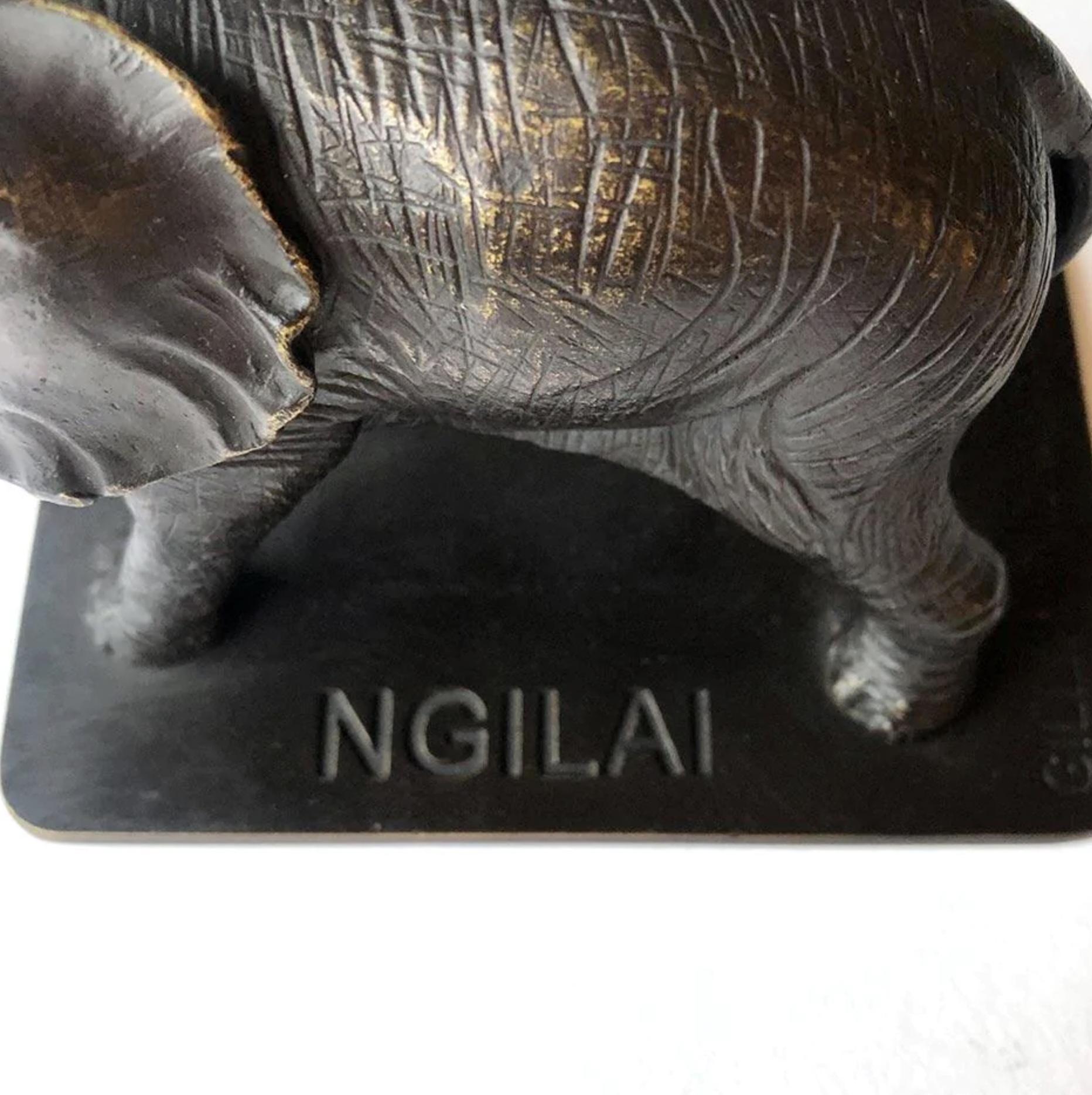 Authentic Bronze Orphan Ngilai Elephant Sculpture by Gillie and Marc For Sale 6