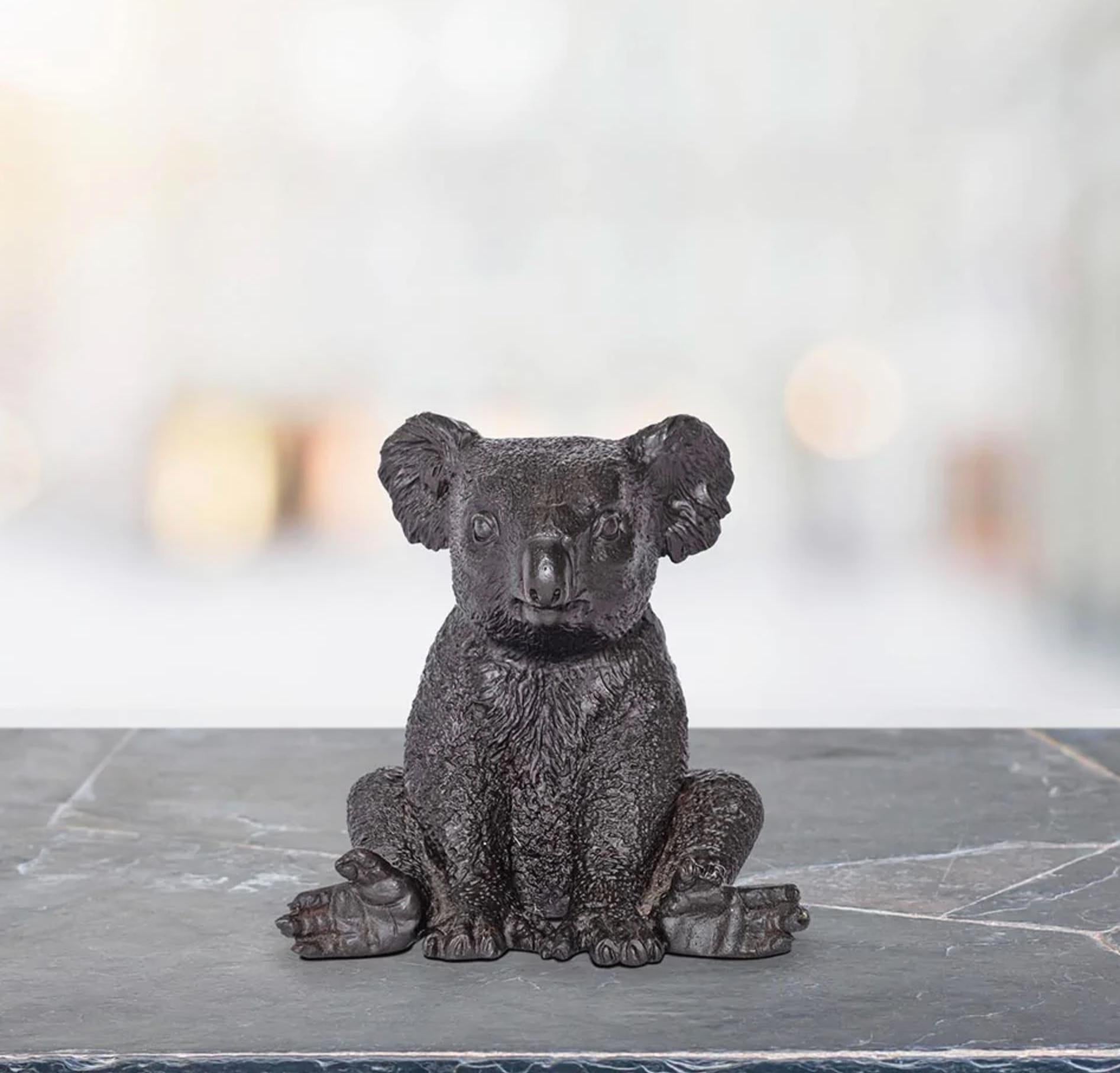 Authentic Bronze Suzie The Koala Is Happy Sculpture by Gillie and Marc For Sale 4