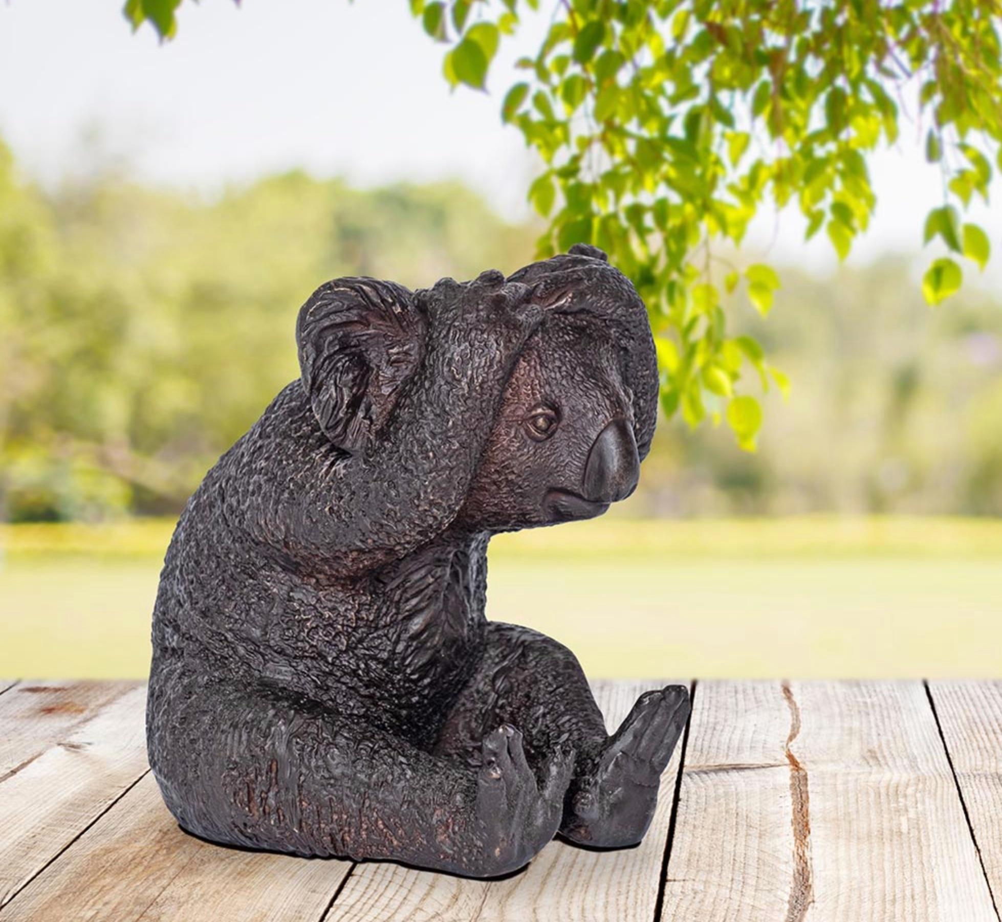 Authentic Bronze Kevin The koala feels shy Sculpture by Gillie and Marc - Contemporary Art by Gillie and Marc Schattner