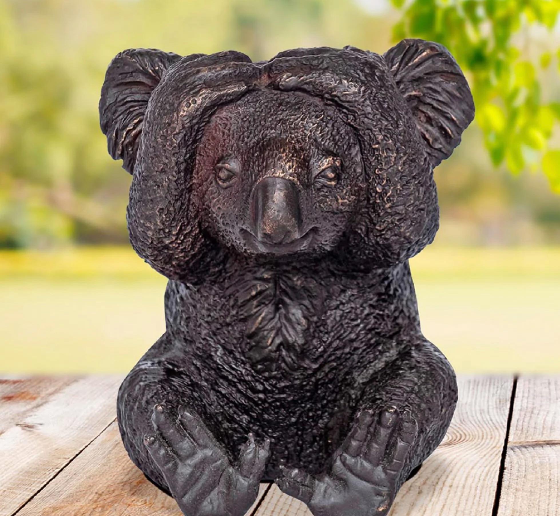 Authentic Bronze Kevin The koala feels shy Sculpture by Gillie and Marc For Sale 4