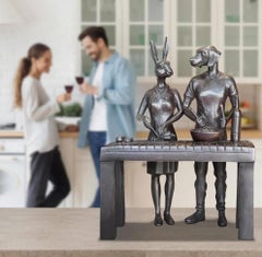 Authentic Bronze They were no master chefs but... Sculpture by Gillie and Marc