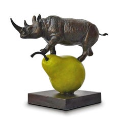 Authentic Bronze The Rhino Was just Pearfect.. Sculpture by Gillie and Marc 