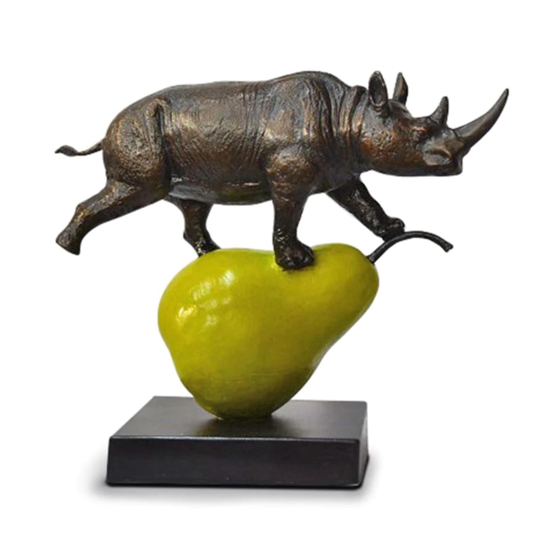 Authentic Bronze The Rhino Was just Pearfect.. Sculpture by Gillie and Marc  For Sale 1