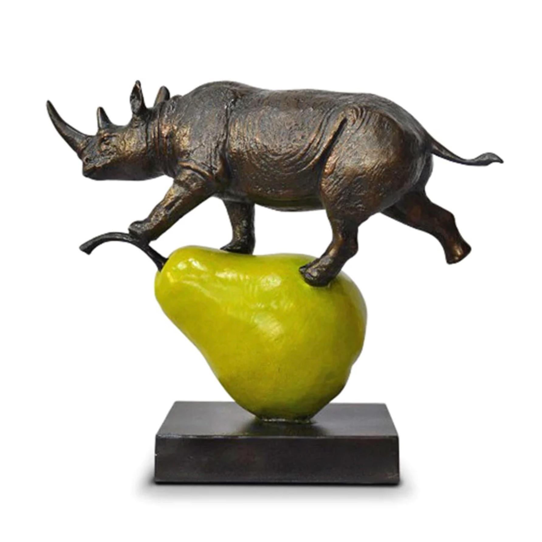 Authentic Bronze The Rhino Was just Pearfect.. Sculpture by Gillie and Marc  For Sale 3