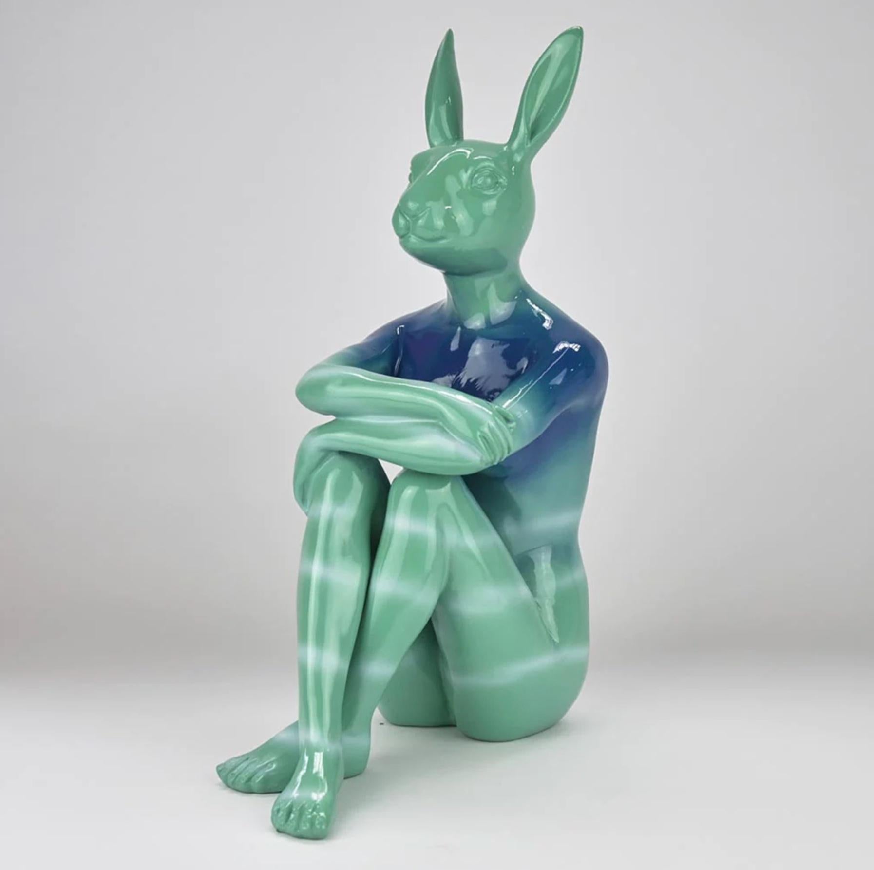Gillie and Marc Schattner Figurative Sculpture - Authentic Resin Splash Pop City Bunny Sculpture by Gillie and Marc 