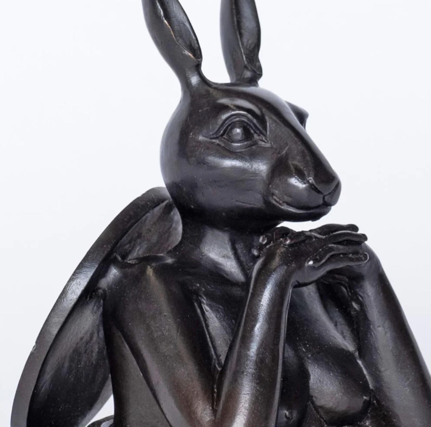 Authentic Bronze Rabbitwoman comes out into... Sculpture by Gillie and Marc  For Sale 3