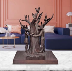 Authentic Bronze The tree lovers bronze sculpture by Gillie and Marc 