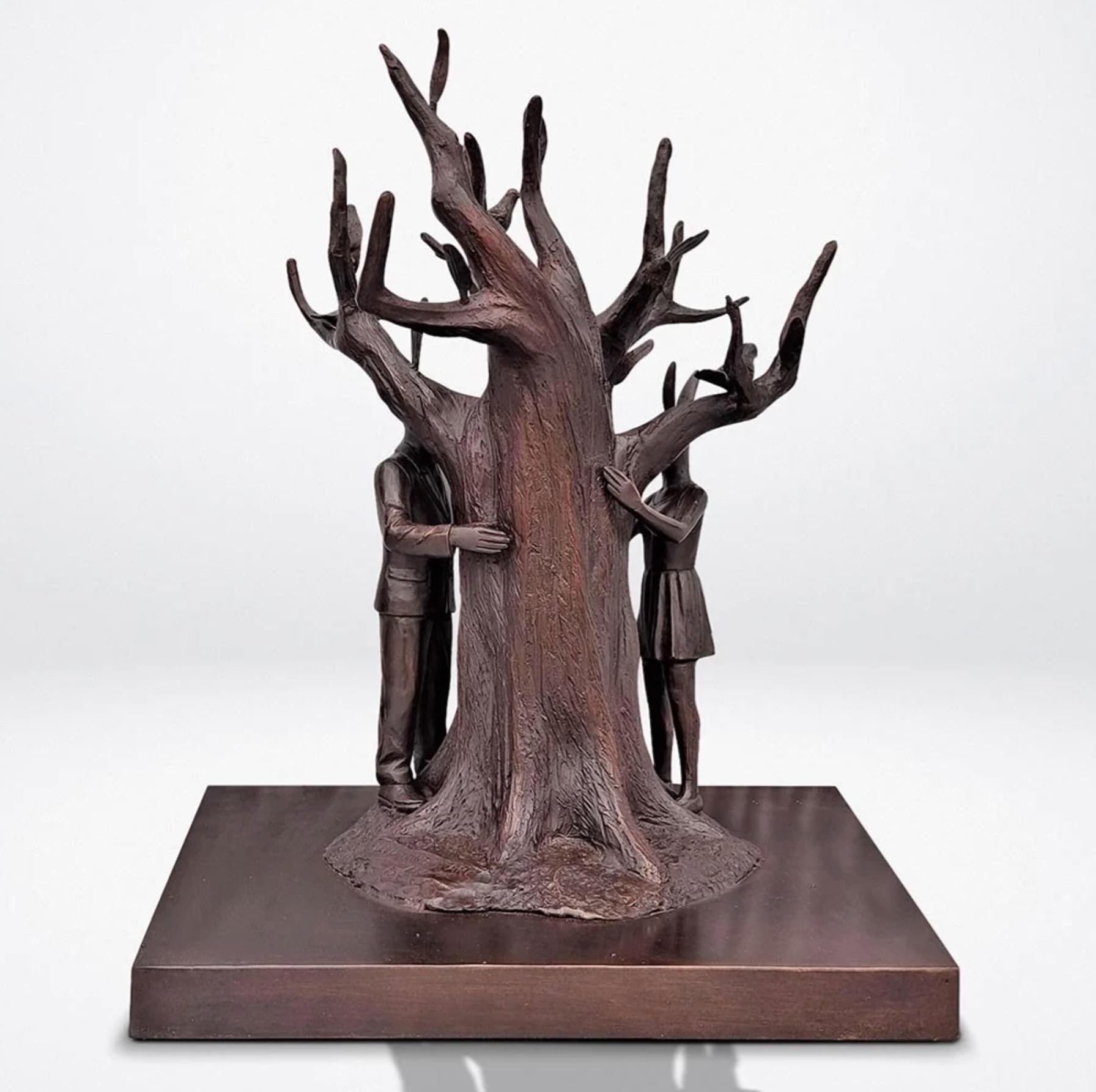 Authentic Bronze The tree lovers bronze sculpture by Gillie and Marc  For Sale 1