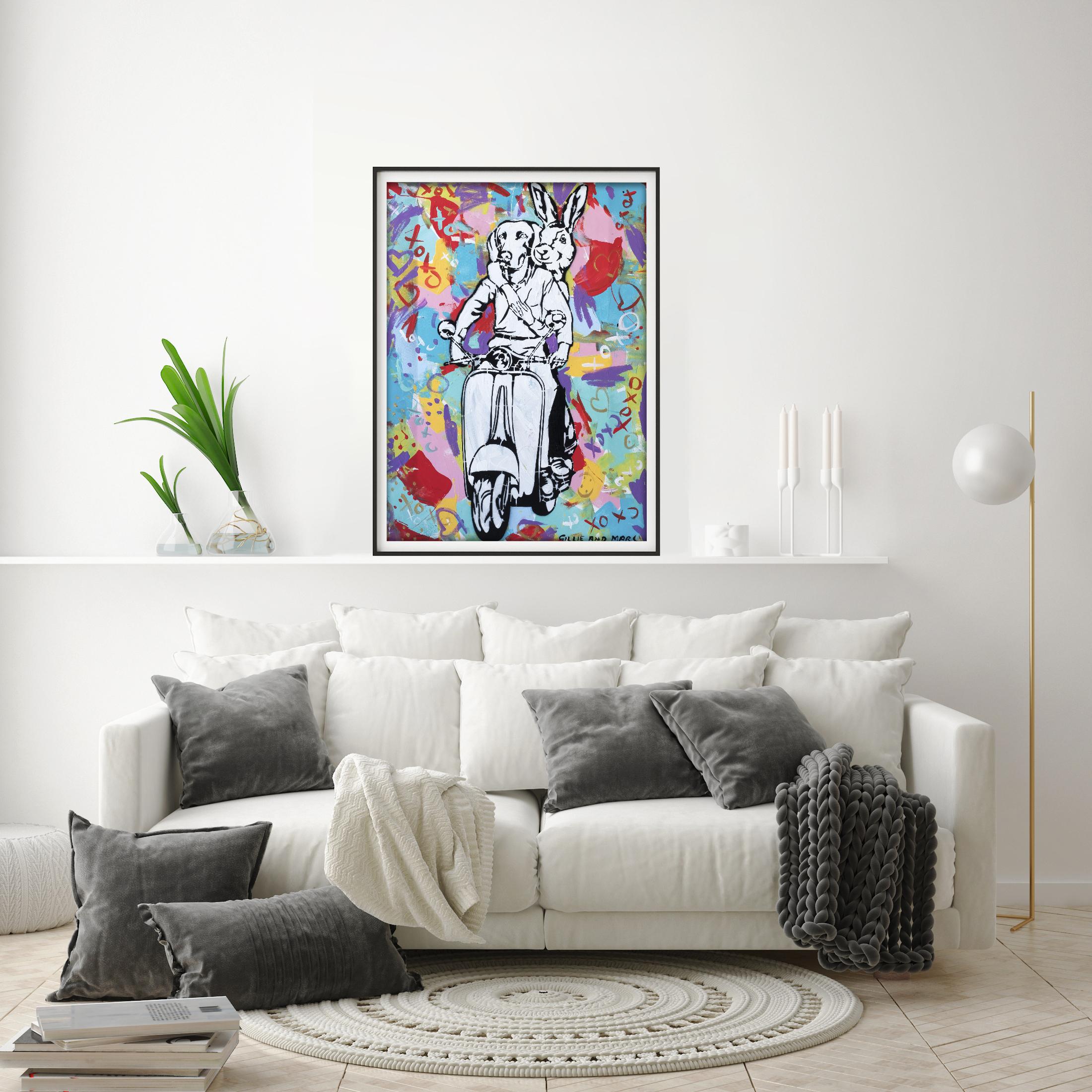 Title: They thought this was going to be the year when they travel the world
Limited edition Print

Gillie and Marc’s paintings are signed, limited-editions and are produced on Entrada Rag Bright 300gsm, 100% acid free, 100% cotton rag paper, with a