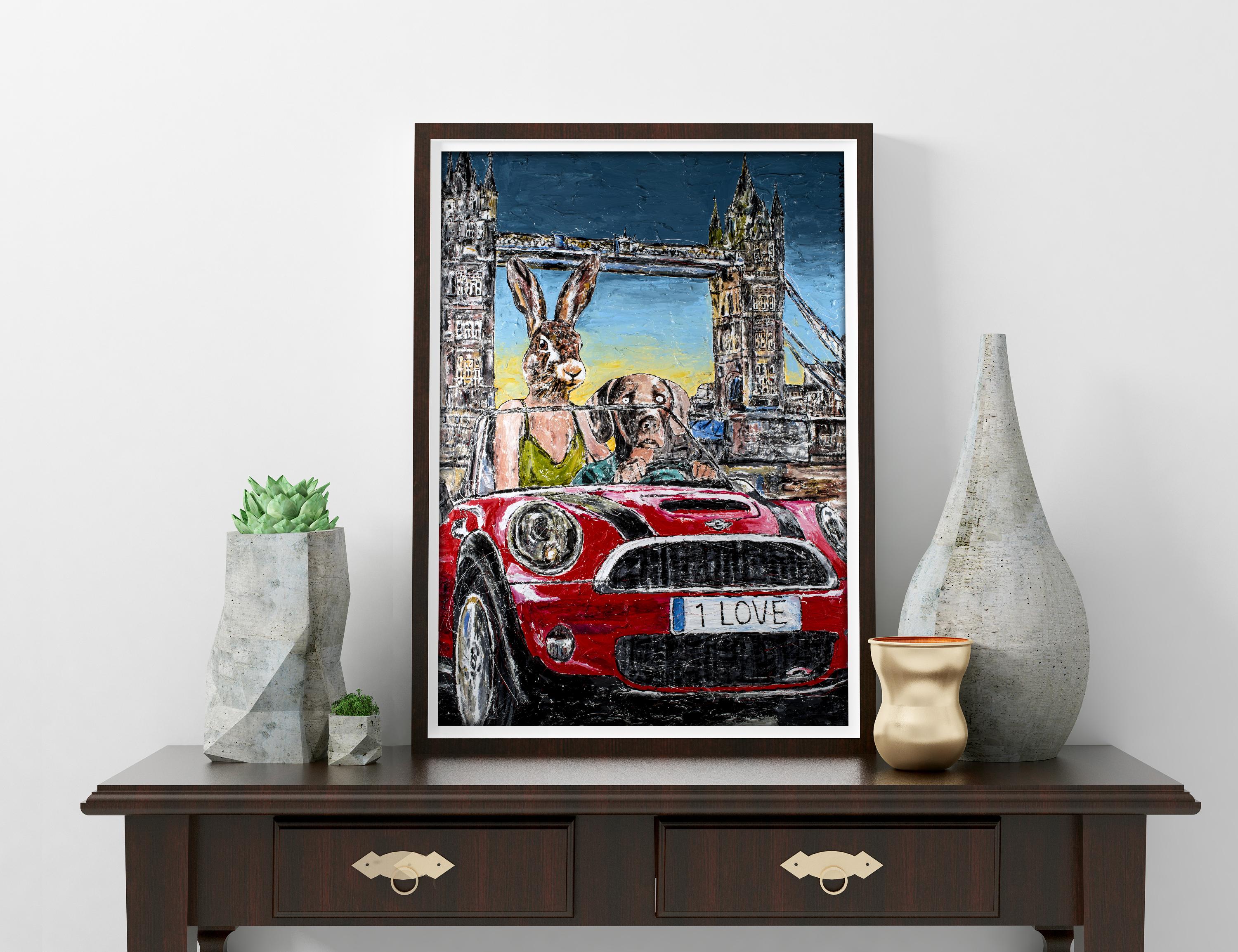 Animal Print - Gillie and Marc - Art - Limited Edition - Love & cars in London For Sale 2