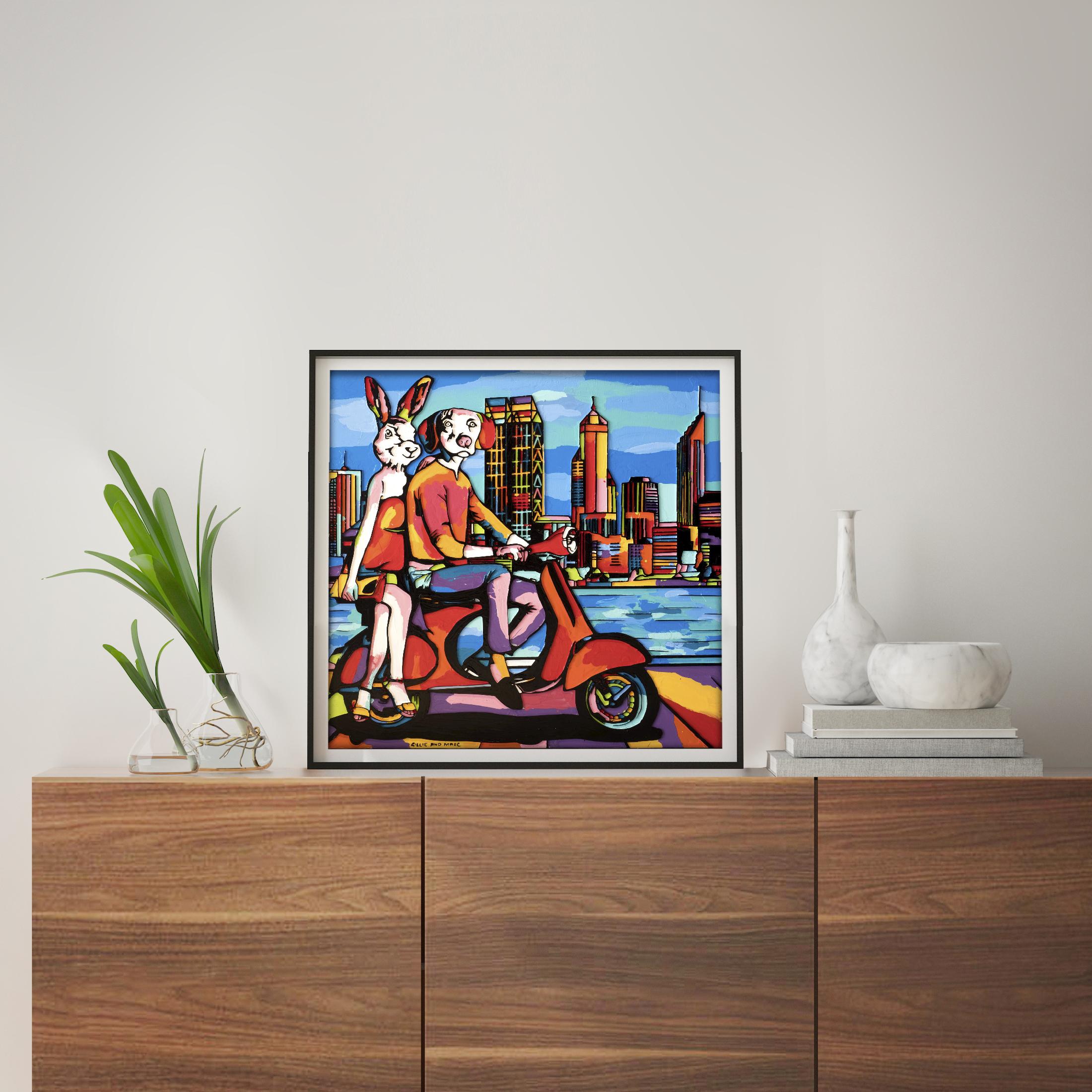 Pop Art - Animal Print - Gillie and Marc - Limited Edition - City driving-2019 For Sale 2