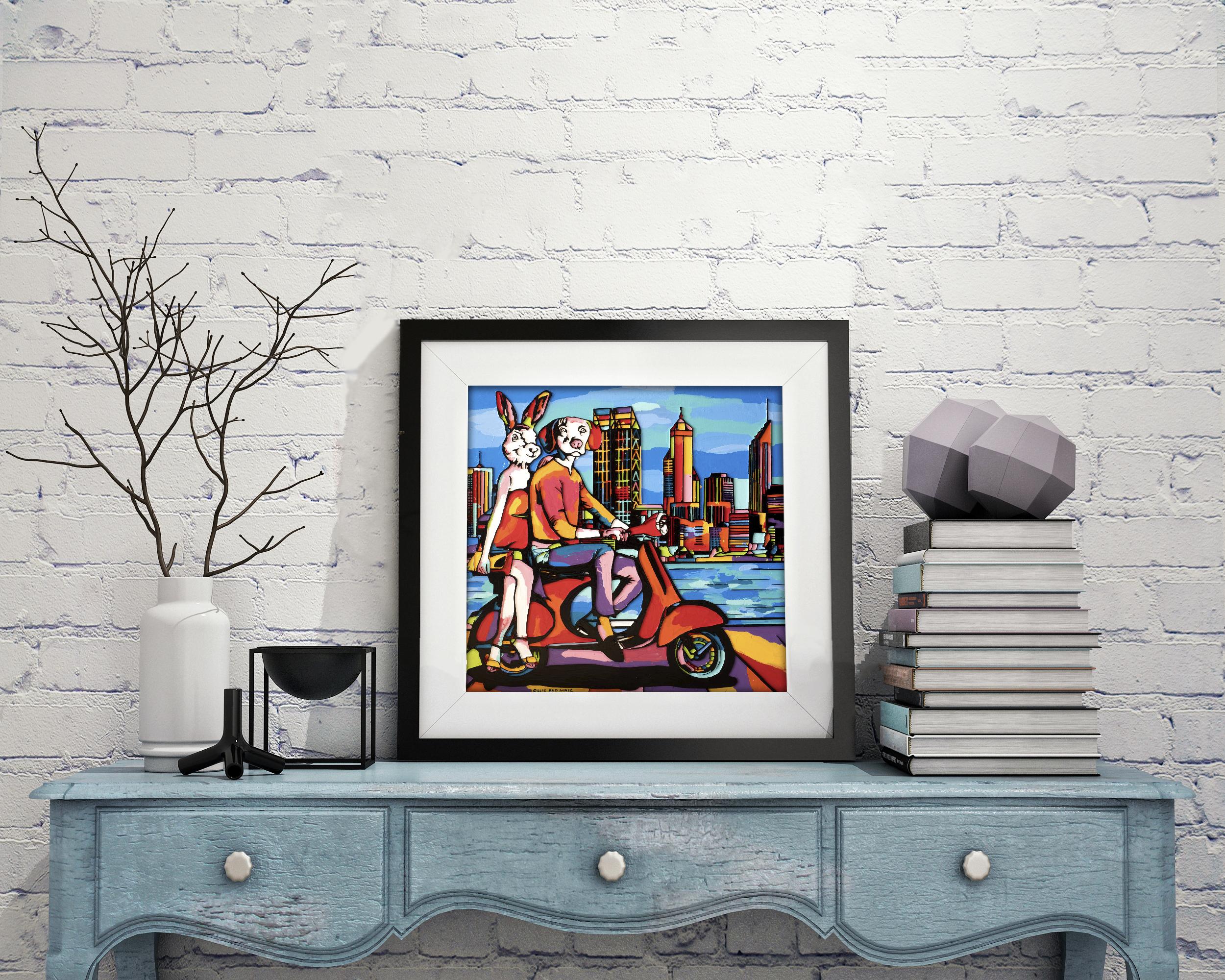 Pop Art - Animal Print - Gillie and Marc - Limited Edition - City driving-2019 For Sale 3
