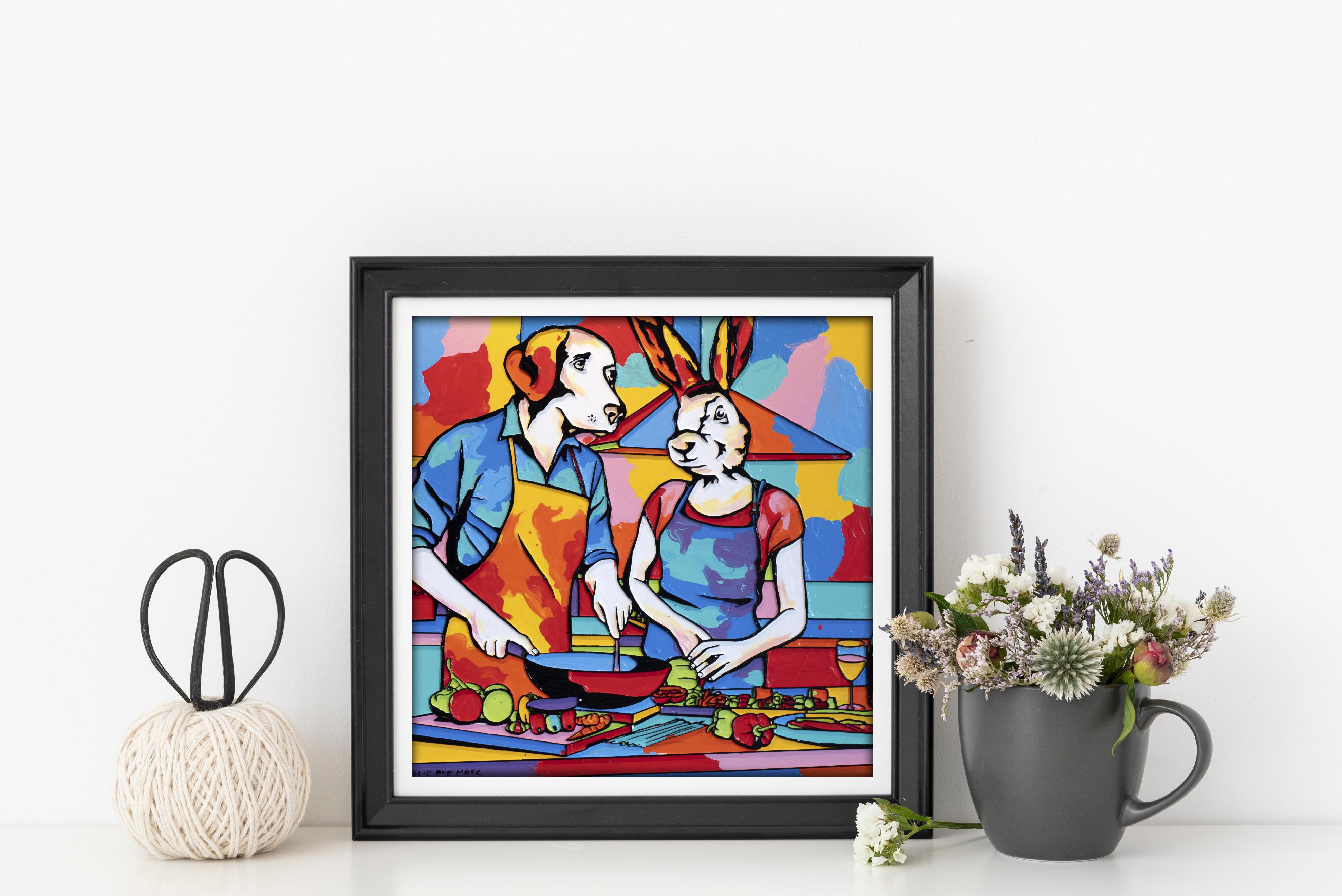 Pop Art - Animal Print - Gillie and Marc - Limited Edition -Kitchen colour fun For Sale 1