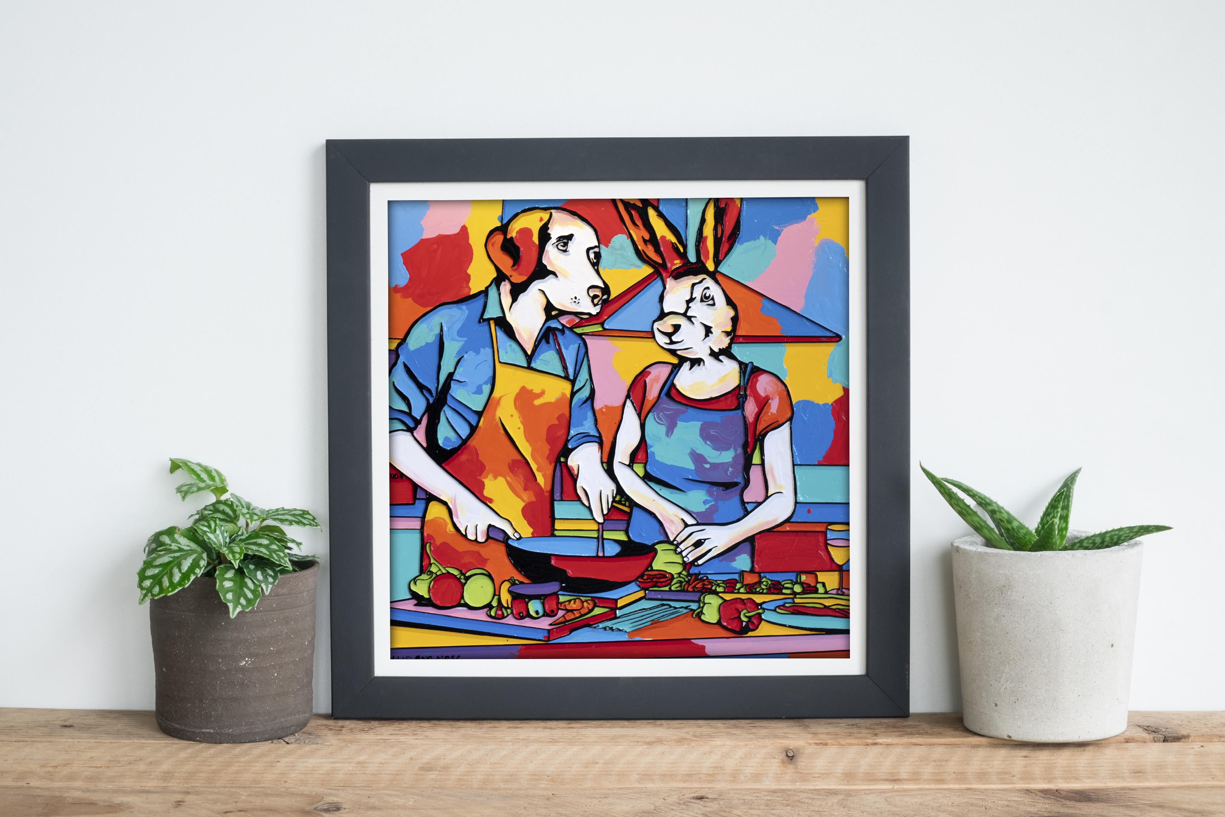 Pop Art - Animal Print - Gillie and Marc - Limited Edition -Kitchen colour fun For Sale 2