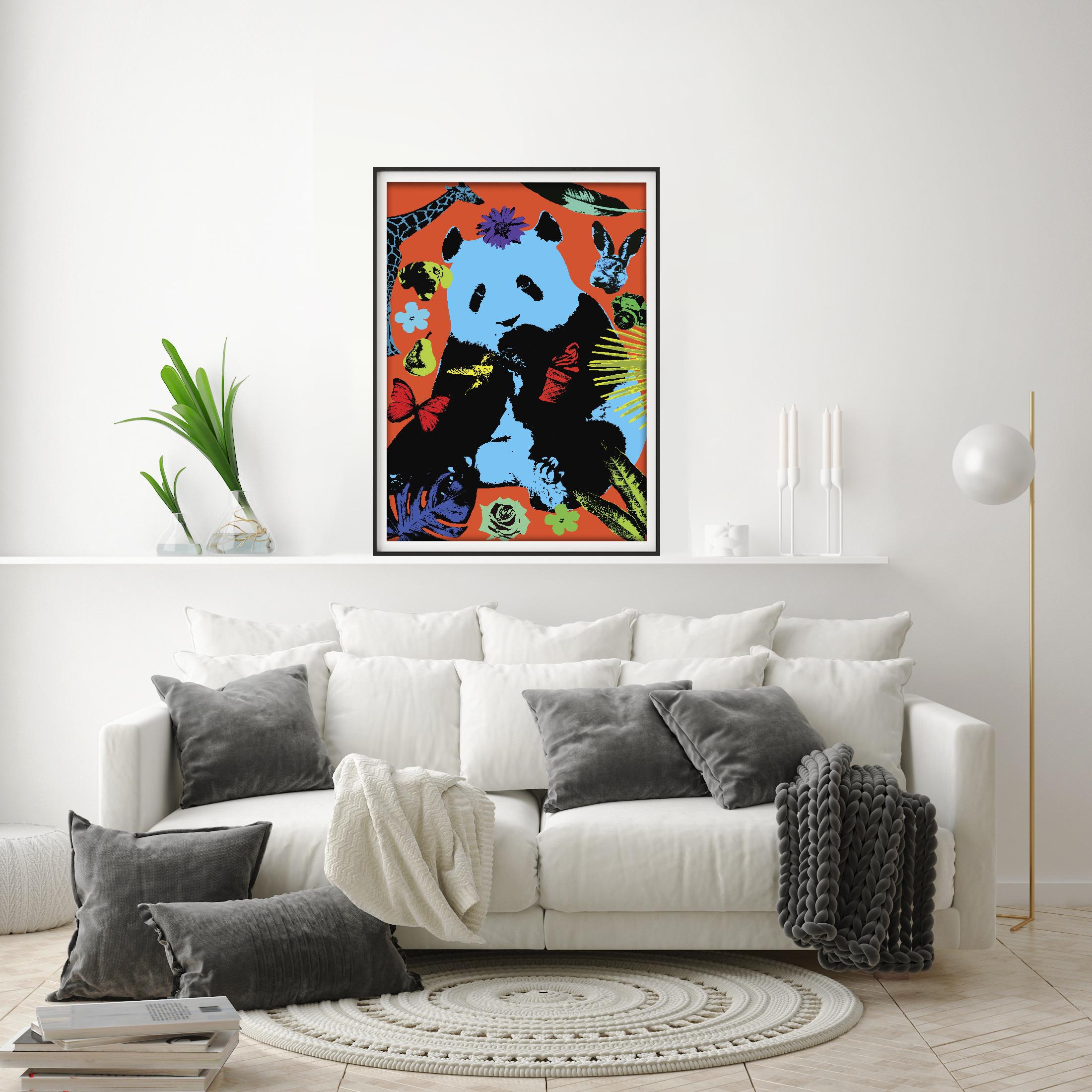 Pop Art - Animal Print - Gillie and Marc - Limited Edition - Pandas and fun For Sale 1