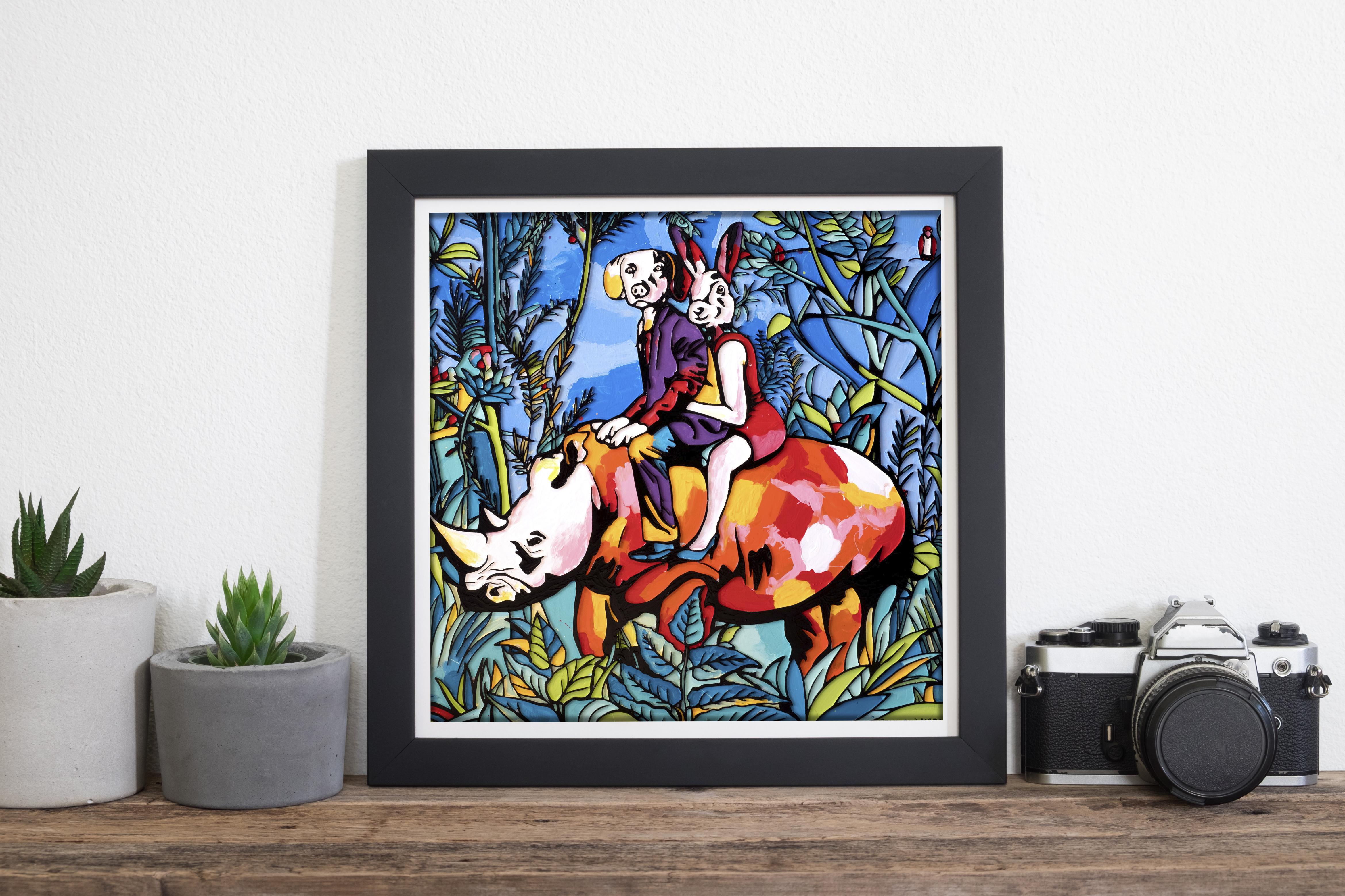 Pop Art - Animal Print - Gillie and Marc - Limited Edition -Love in the jungle For Sale 3