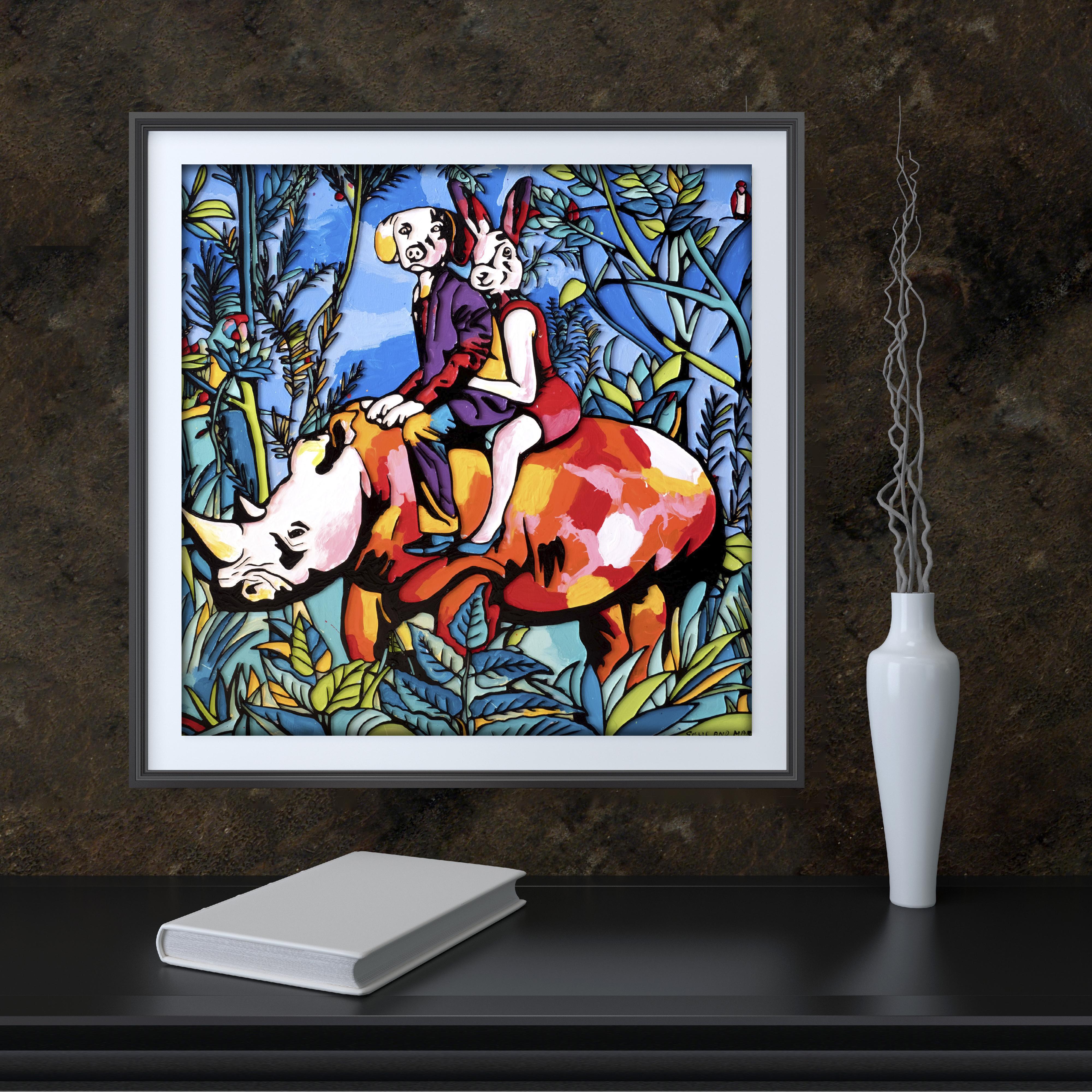 Pop Art - Animal Print - Gillie and Marc - Limited Edition -Love in the jungle For Sale 4