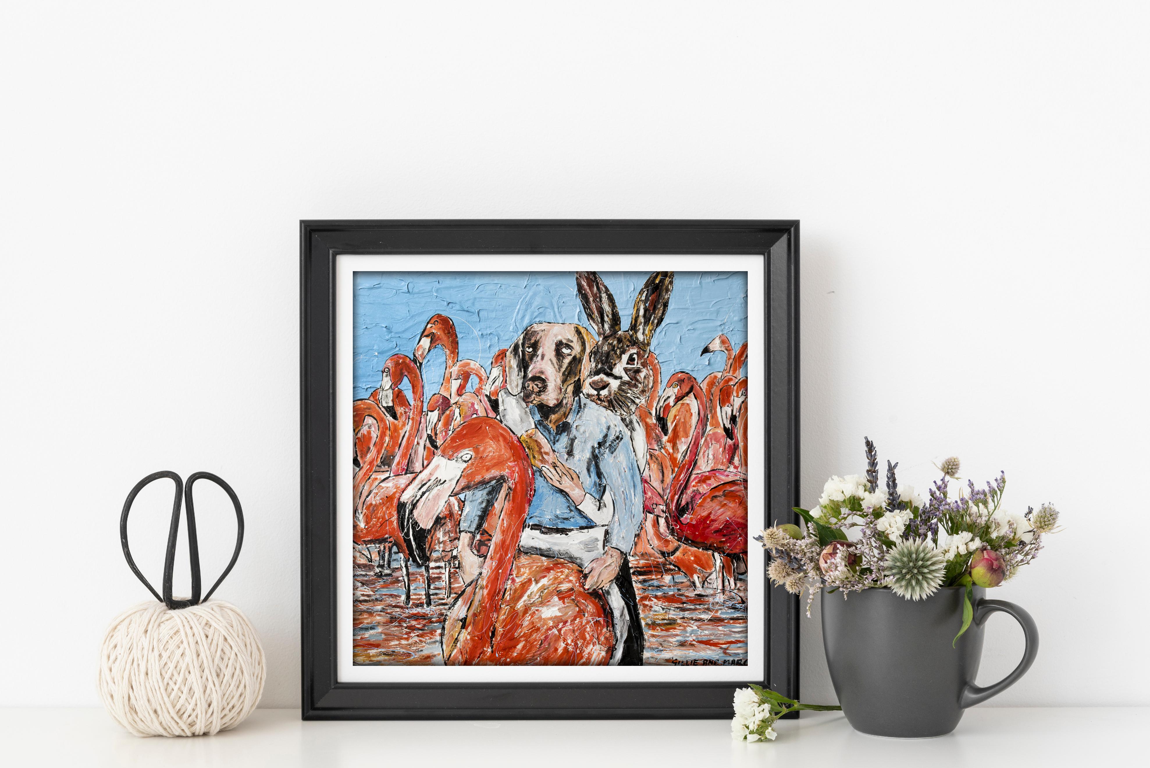 Gemäldedruck - Gillie und Marc - Kunst - Limitierte Auflage - Vögel mit Federn im Angebot 2
